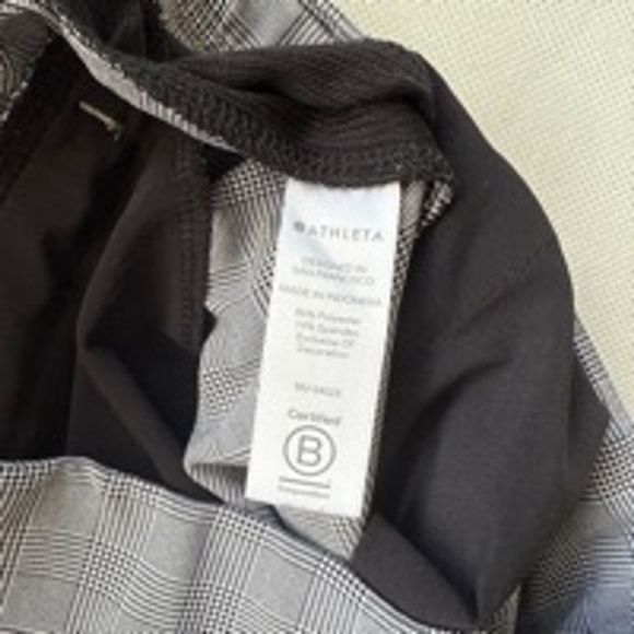 Athleta Brooklyn Plaid Ankle Pant Size 0 Travel Packable easy care lightweight - Picture 8 of 11